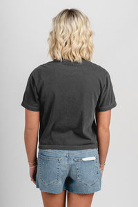 OKC basketball abstract ball crop tee vintage black - Vintage OKC Basketball T-Shirts at Lush Fashion Lounge Boutique in Oklahoma City