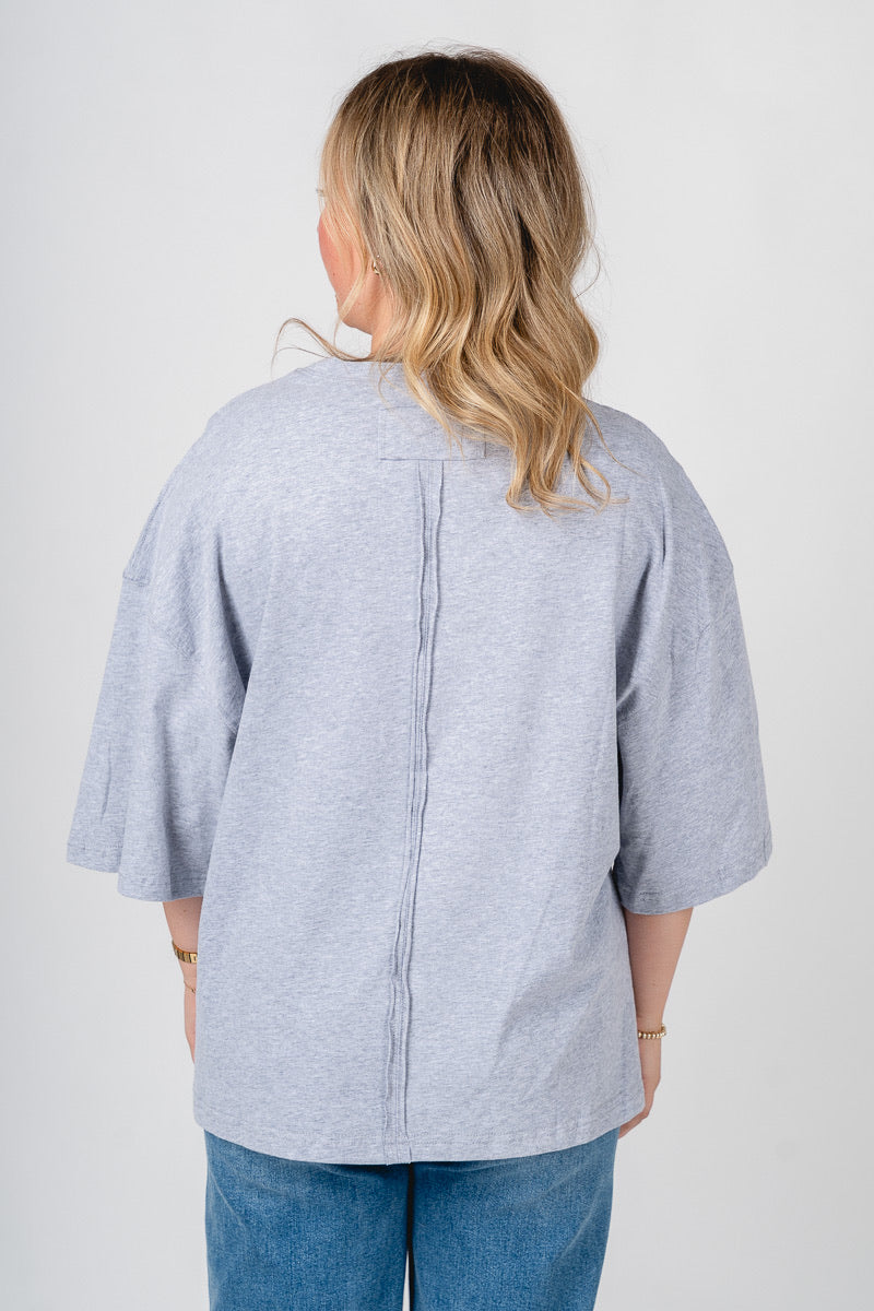 Oversized short sleeve t-shirt heather grey