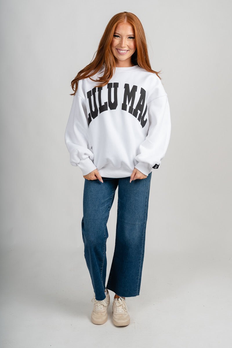 LuLu Mac puff sweatshirt white/black