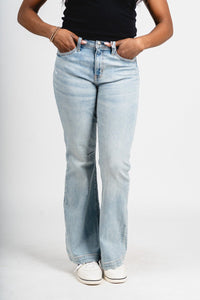 Daze heartbreaker mid rise flare jeans hot streak | Lush Fashion Lounge: boutique women's jeans, fashion jeans for women, affordable fashion jeans, cute boutique jeans
