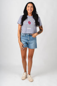 OU OU athletic 1890 crop t-shirt heather grey T-shirt | Lush Fashion Lounge Trendy Oklahoma University Sooners Apparel & Cute Gameday T-Shirts