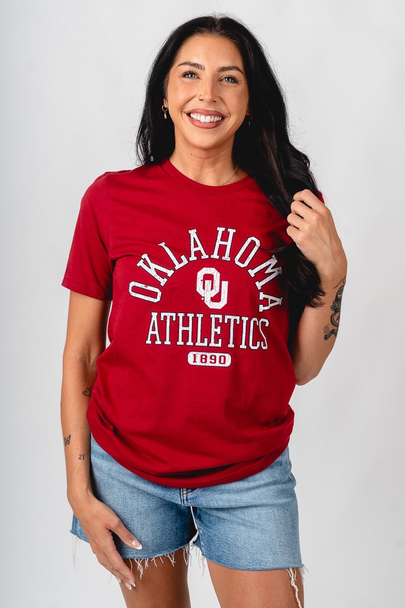 OU OU athletic 1890 unisex t-shirt cardinal T-shirt | Lush Fashion Lounge Trendy Oklahoma University Sooners Apparel & Cute Gameday T-Shirts