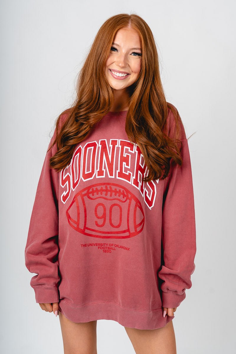 OU campus classic oversized sweatshirt crimson