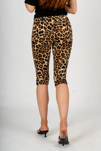 Leopard capri pants beige/black | Lush Fashion Lounge: women's boutique pants, boutique women's pants, affordable boutique pants, women's fashion pants