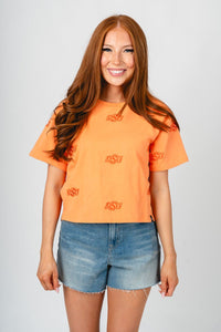 OSU OSU Oklahoma State ritter t-shirt orange T-shirt | Lush Fashion Lounge Trendy Oklahoma State Cowboys Apparel & Cute Gameday T-Shirts