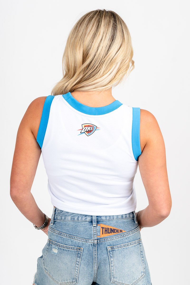 Oklahoma City Thunder crop jersey white