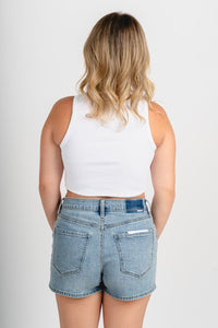 OU OU OKLA ribbed micro tank top white tank top | Lush Fashion Lounge Trendy Oklahoma University Sooners Apparel & Cute Gameday T-Shirts
