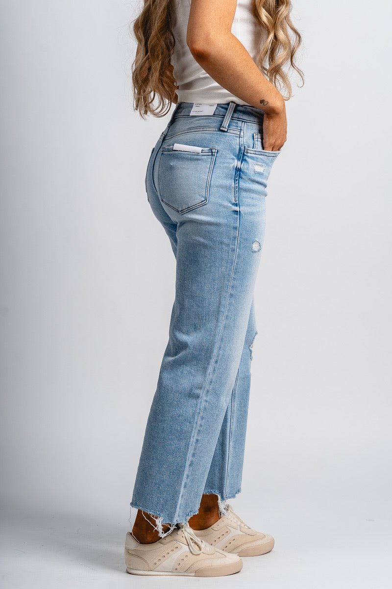 Flying Monkey high rise slim wide leg jeans ezra | Lush Fashion Lounge: boutique women's jeans, fashion jeans for women, affordable fashion jeans, cute boutique jeans