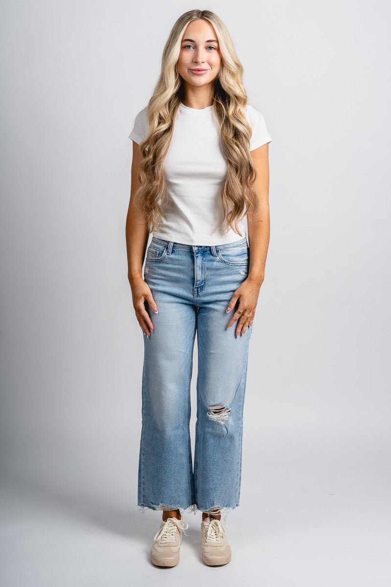 Flying Monkey high rise slim wide leg jeans ezra | Lush Fashion Lounge: boutique women's jeans, fashion jeans for women, affordable fashion jeans, cute boutique jeans