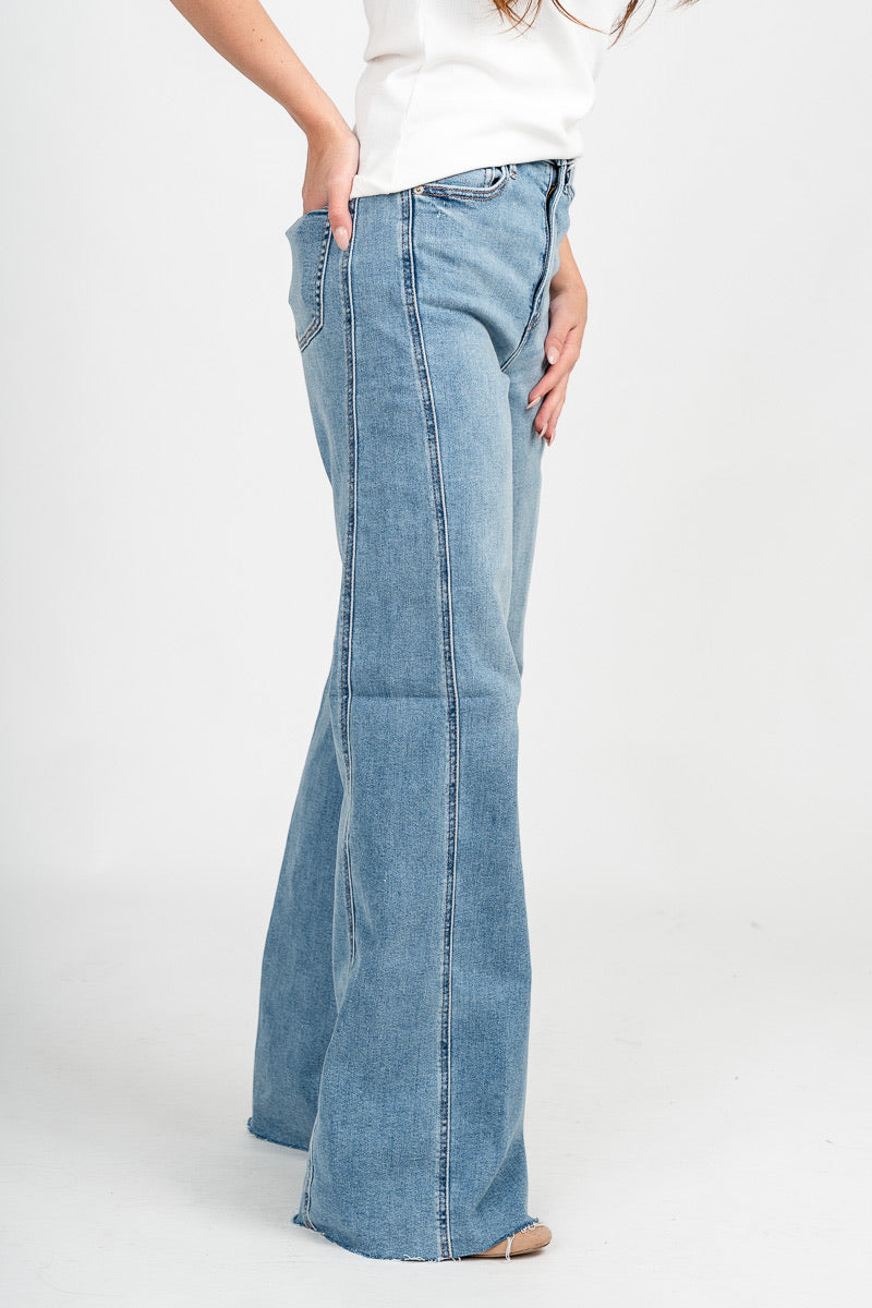 Daze far out high rise wide leg jeans make believe