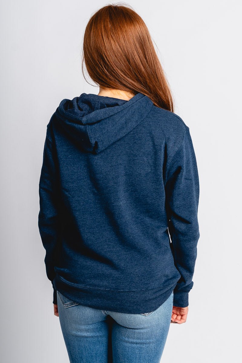 OKC basketball bolt lines hoodie navy