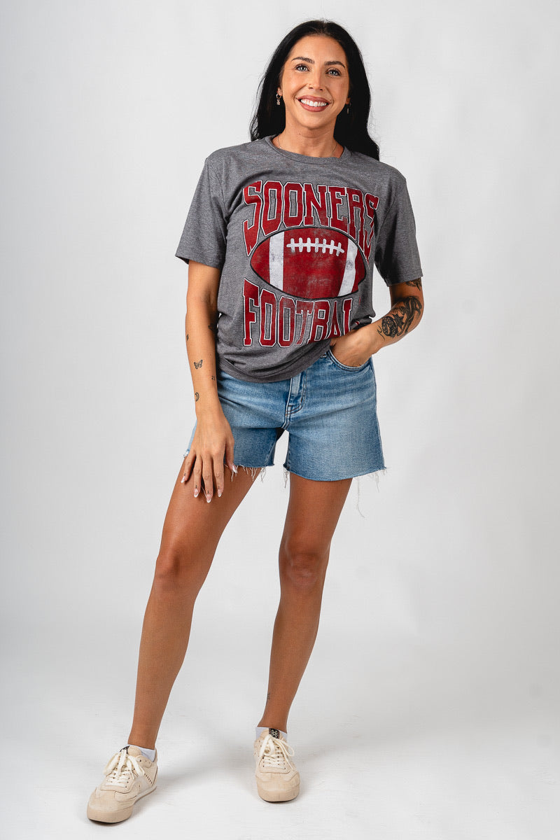 OU OU Sooners football unisex t-shirt grey T-shirt | Lush Fashion Lounge Trendy Oklahoma University Sooners Apparel & Cute Gameday T-Shirts
