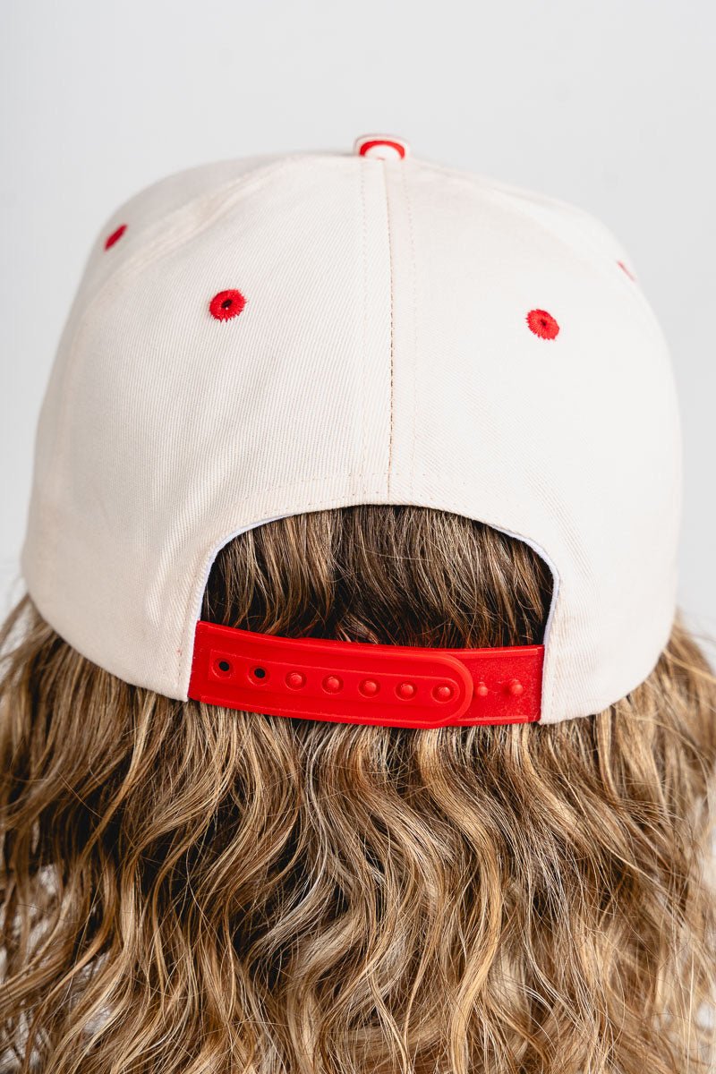 USA script stripe hat - Stylish hat - Trendy American Summer Fashion at Lush Fashion Lounge Boutique in Oklahoma