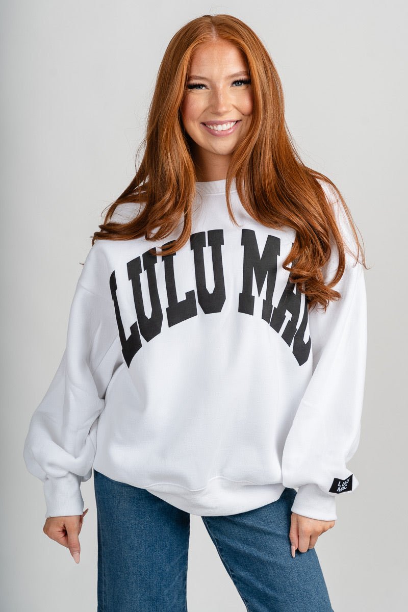 LuLu Mac puff sweatshirt white/black