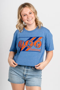 OKC diagonal stripe unisex t-shirt - Trendy Oklahoma City Basketball T-Shirts Lush Fashion Lounge Boutique in Oklahoma City