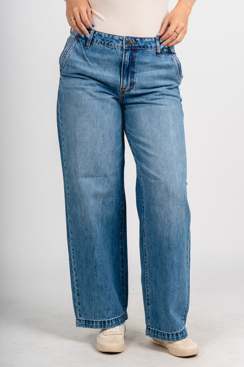 Hidden low rise baggy jeans medium denim