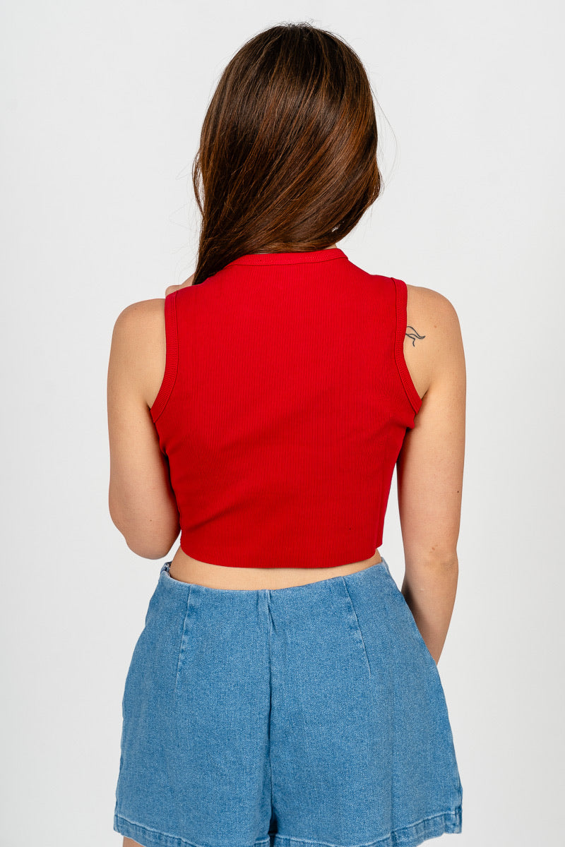 OU Sooners cut off tank top cardinal