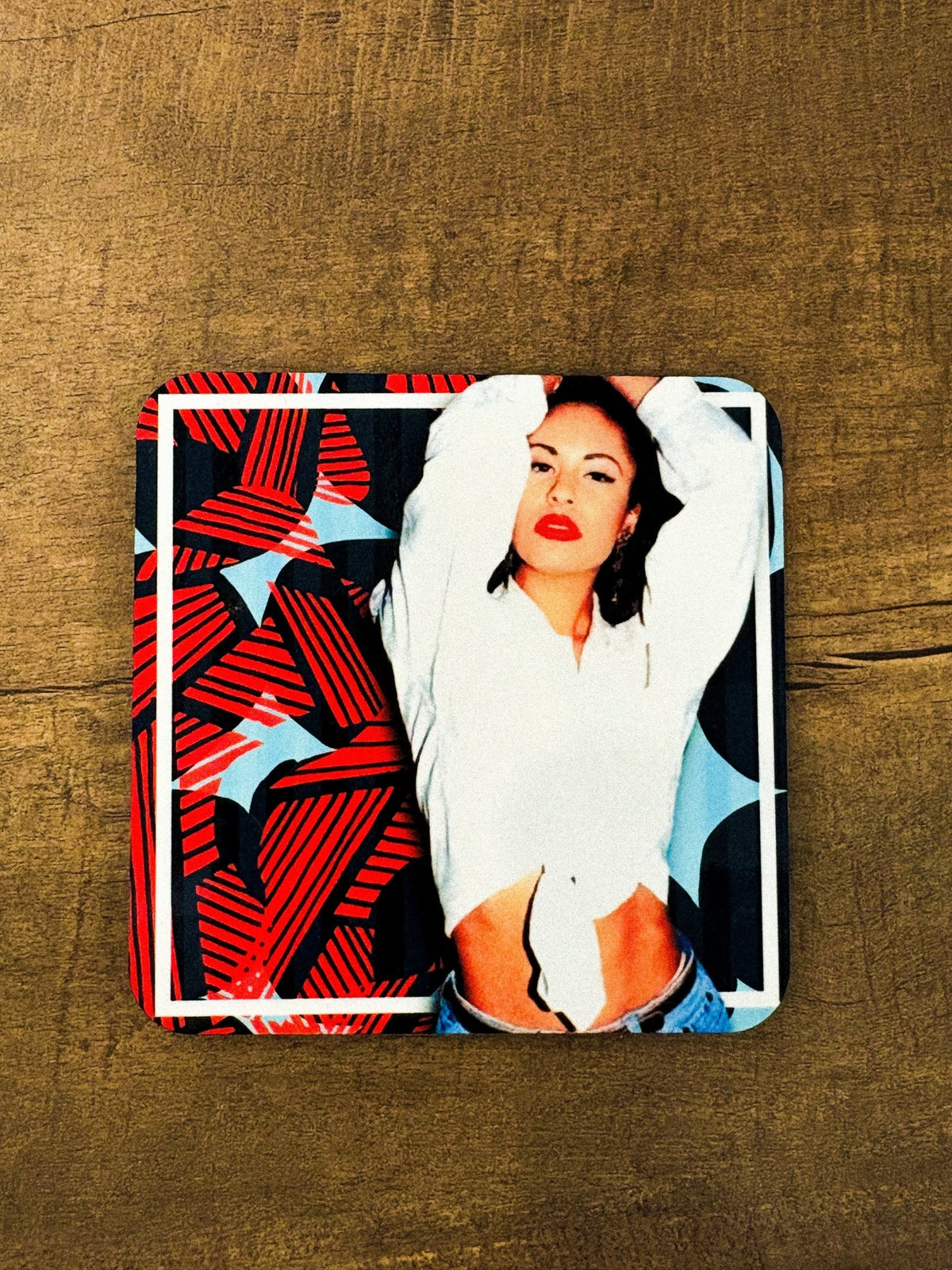 Art Wow pop culture cork coaster selena - Trendy Gifts at Lush Fashion Lounge Boutique in Oklahoma City