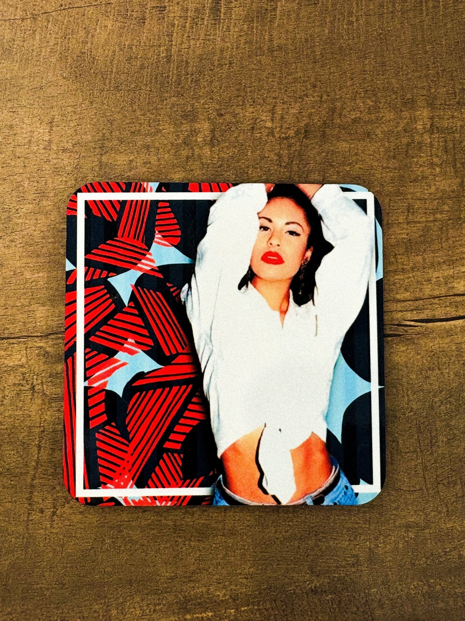 Art Wow pop culture cork coaster selena - Trendy Gifts at Lush Fashion Lounge Boutique in Oklahoma City