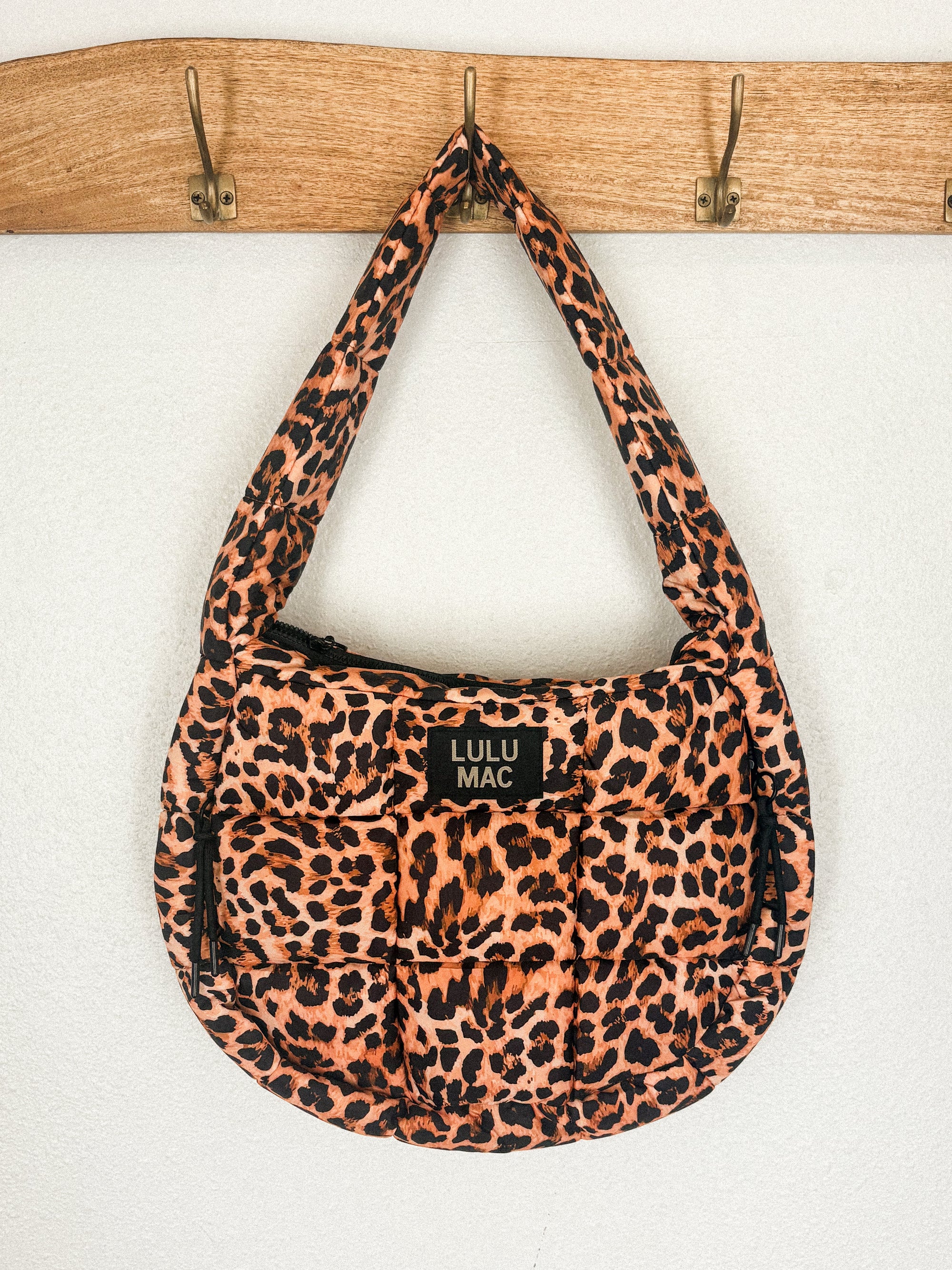 LuLu Mac puffer tote bag leopard