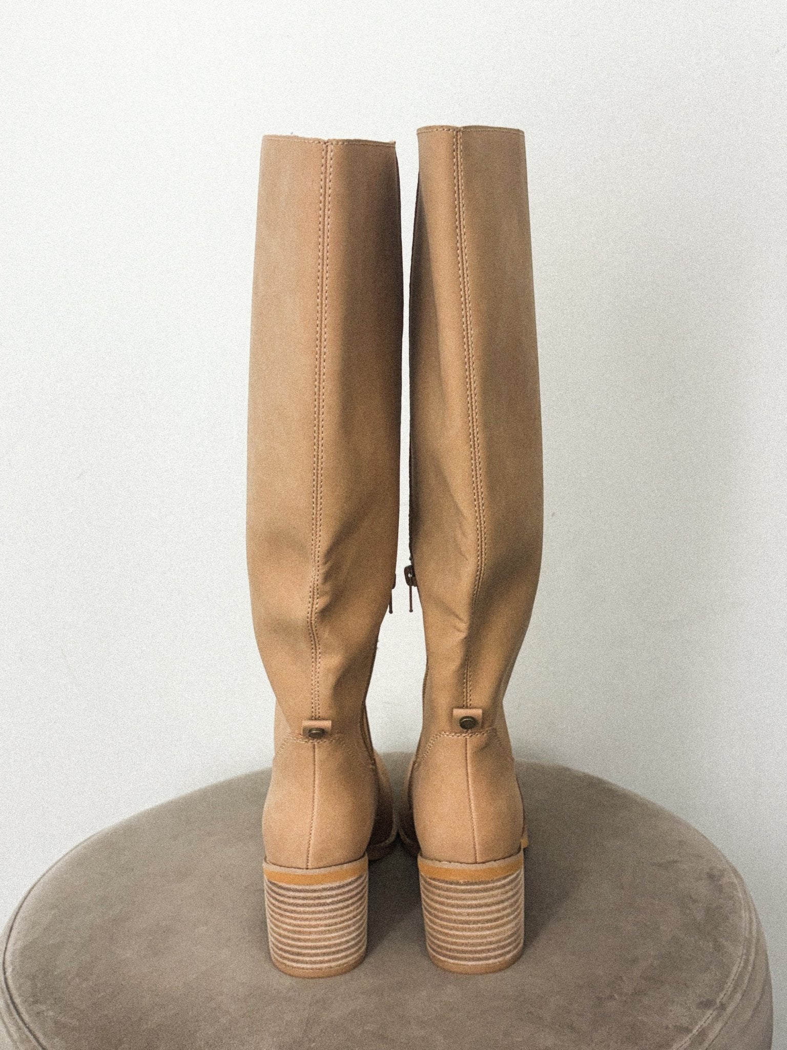 Juno knee high boots sand Stylish shoes - Womens Fashion Shoes at Lush Fashion Lounge Boutique in Oklahoma City