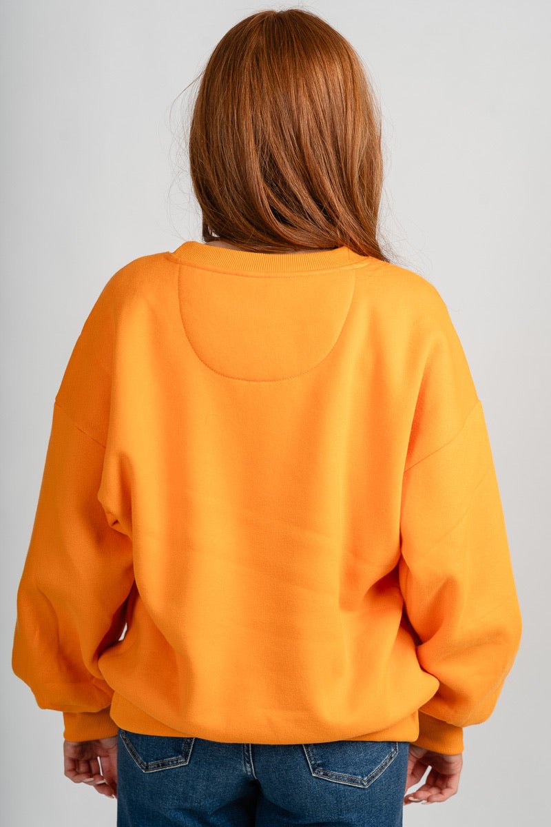 LuLu Mac embroidered sweatshirt orange