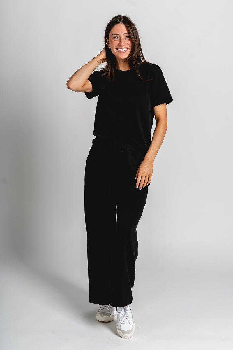 Techno crew neck tee black - Fun top - Unique Lounge Looks at Lush Fashion Lounge Boutique in Oklahoma