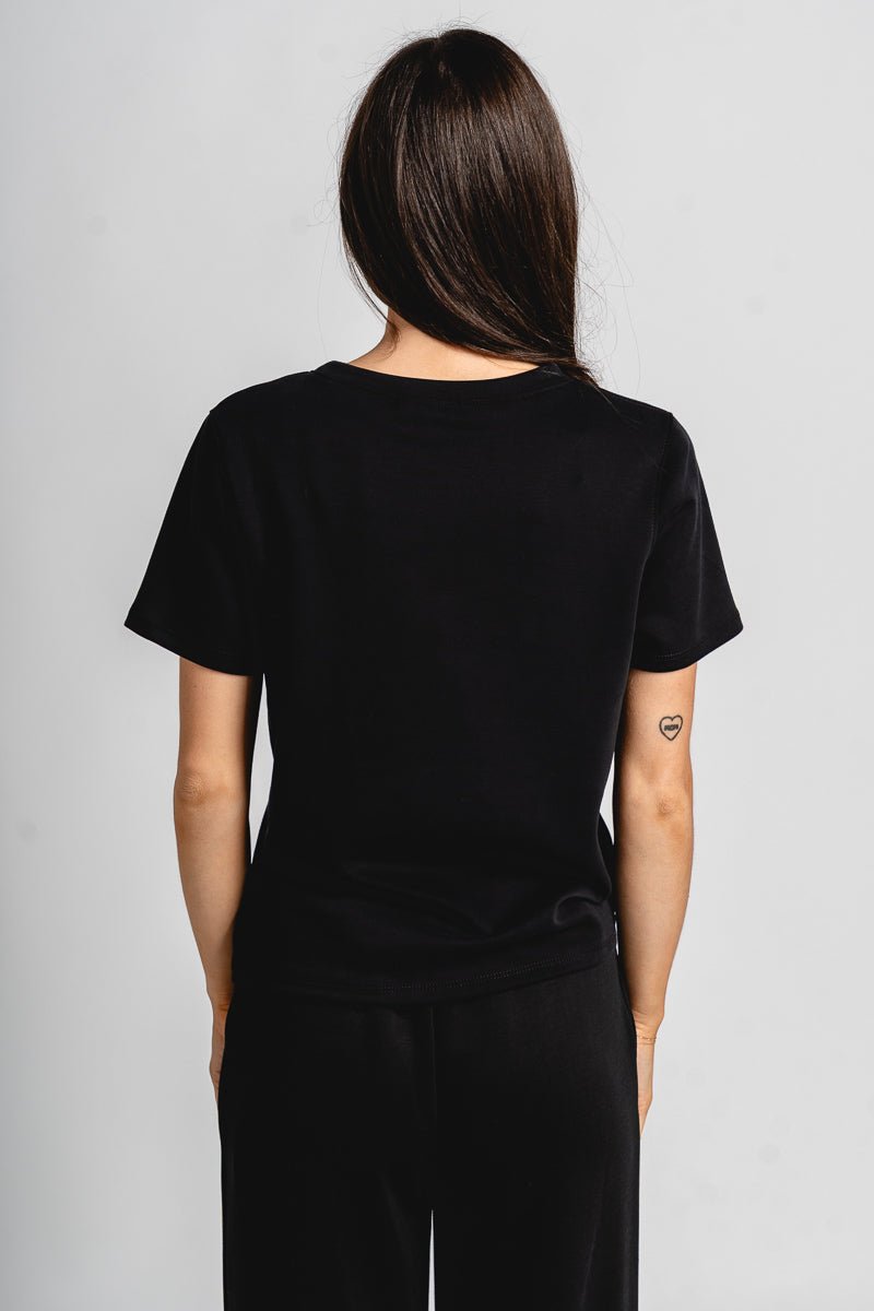 Techno crew neck tee black - Adorable top - Stylish Comfortable Outfits at Lush Fashion Lounge Boutique in OKC