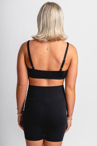 Z Supply Luxe jersey bralette black - Z Supply Bralette - Z Supply Tees & Tanks at Lush Fashion Lounge Trendy Boutique Oklahoma City