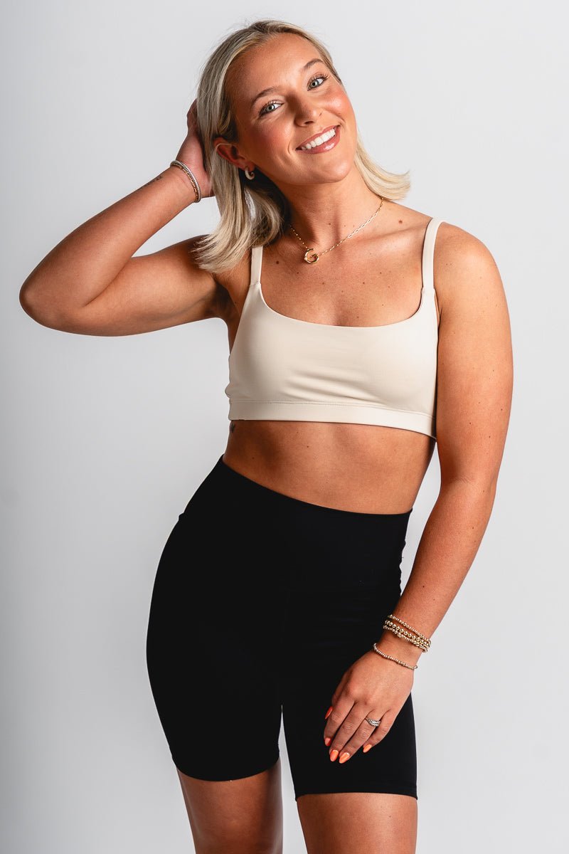 Z Supply Luxe jersey bralette sandshell - Z Supply Bralette - Z Supply Apparel at Lush Fashion Lounge Trendy Boutique Oklahoma City