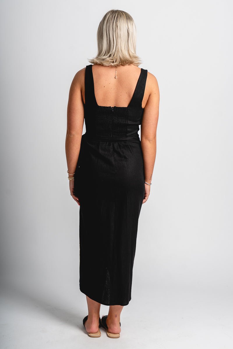 Wrap midi dress Black Black / Large Wrap midi dress Black Black / Large