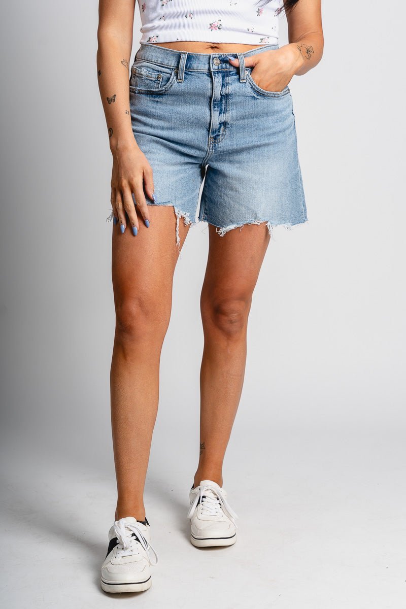 Daze Sundaze high rise shorts marina vintage - Stylish shorts - Trendy Staycation Outfits at Lush Fashion Lounge Boutique in Oklahoma City