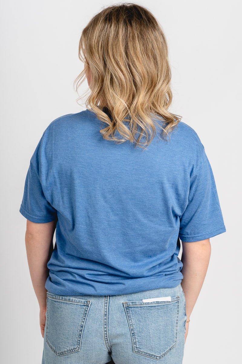 OKC diagonal stripe unisex t-shirt - Vintage OKC Basketball T-Shirts at Lush Fashion Lounge Boutique in Oklahoma City