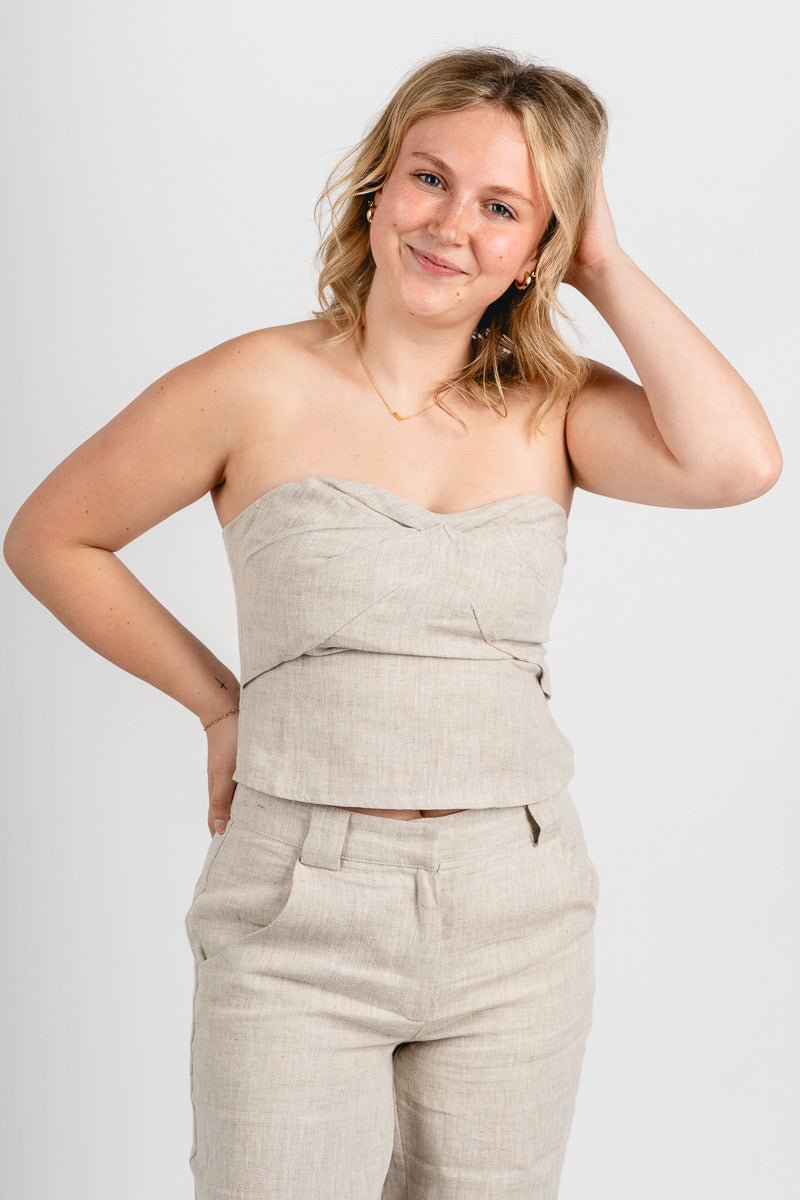 Reba linen top melange