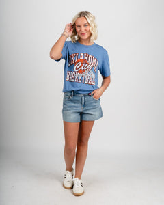OKC basketball swish ball unisex t-shirt athletic blue - Trendy OKC Thunder T-Shirts at Lush Fashion Lounge Boutique in Oklahoma City