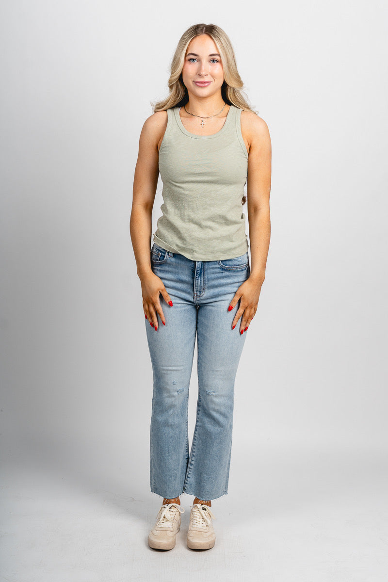 Z Supply classic slub tank top bay leaf - Z Supply Tank Top - Z Supply Tees & Tanks at Lush Fashion Lounge Trendy Boutique Oklahoma City