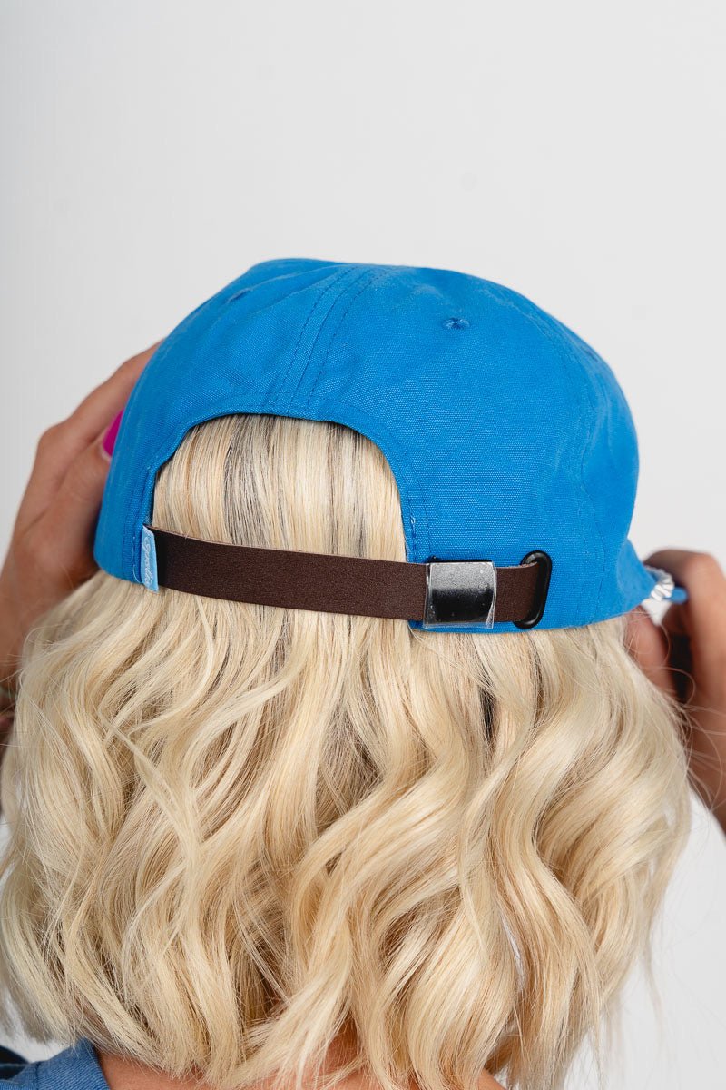 OKC basketball bolt crest rope hat blue/white - Oklahoma City inspired graphic t-shirts at Lush Fashion Lounge Boutique in Oklahoma City