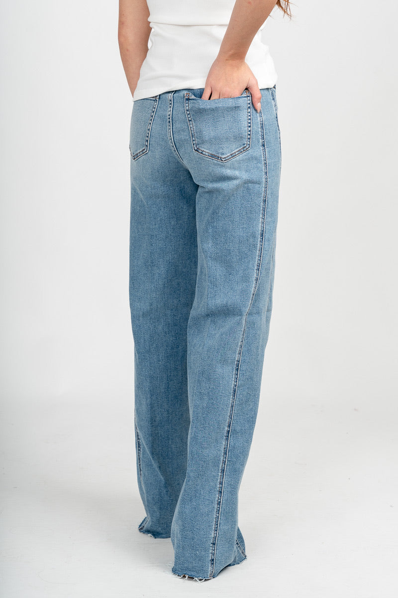 Daze far out high rise wide leg jeans make believe