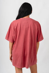 OU OU Sooners 1890 football oversized t-shirt crimson T-shirt | Lush Fashion Lounge Trendy Oklahoma University Sooners Apparel & Cute Gameday T-Shirts