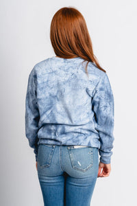 OKC tie dye sweatshirt ocean - Vintage OKC Basketball T-Shirts at Lush Fashion Lounge Boutique in Oklahoma City