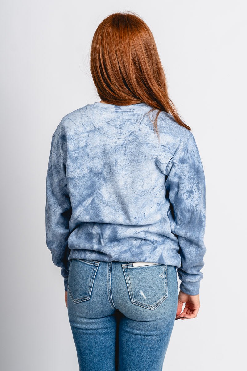 OKC tie dye sweatshirt ocean - Vintage OKC Basketball T-Shirts at Lush Fashion Lounge Boutique in Oklahoma City