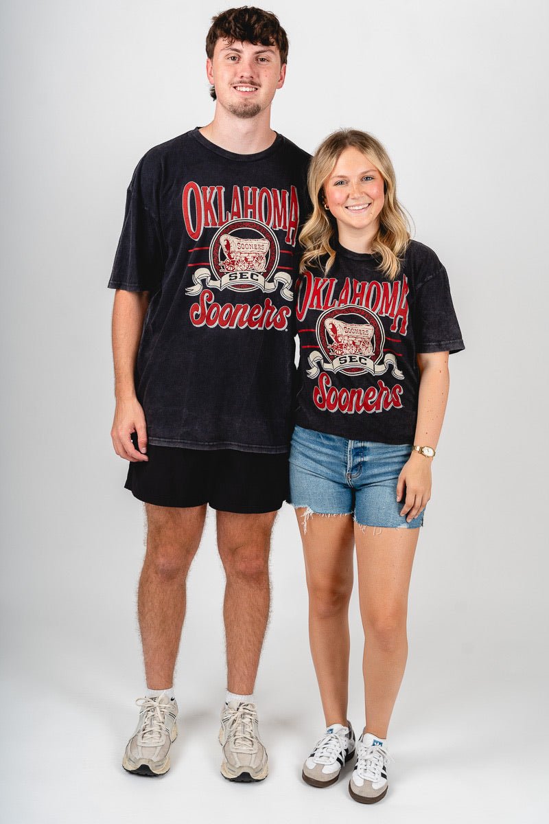 OU OU Sooners schooner SEC unisex t-shirt vintage black T-shirt | Lush Fashion Lounge Trendy Oklahoma University Sooners Apparel & Cute Gameday T-Shirts