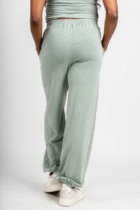 Washed joggers sage - Fun joggers - Unique Lounge Looks at Lush Fashion Lounge Boutique in Oklahoma