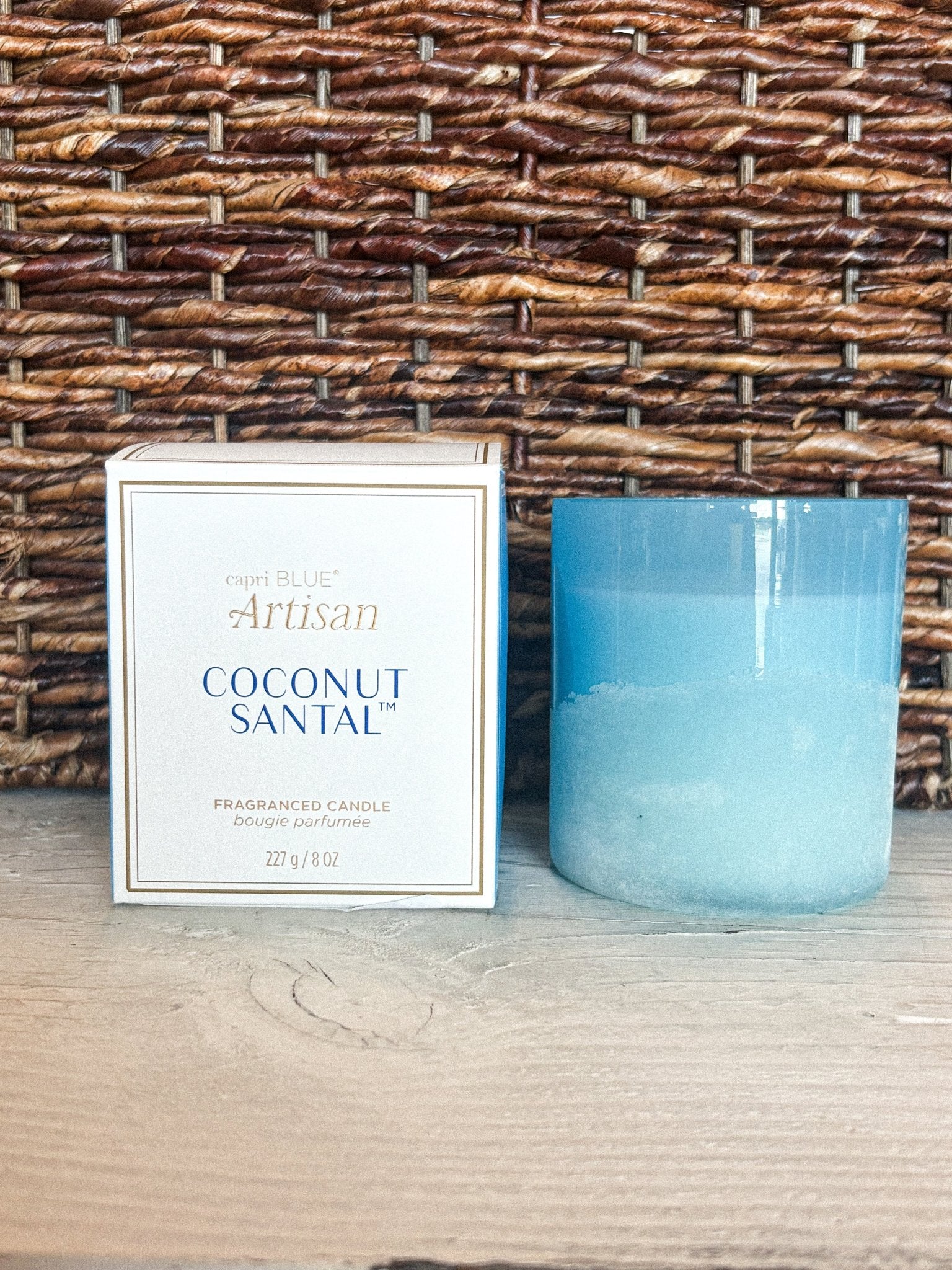 Capri Blue boxed tumbler candle coconut santal 8 oz - Trendy Candles and Scents at Lush Fashion Lounge Boutique in Oklahoma City