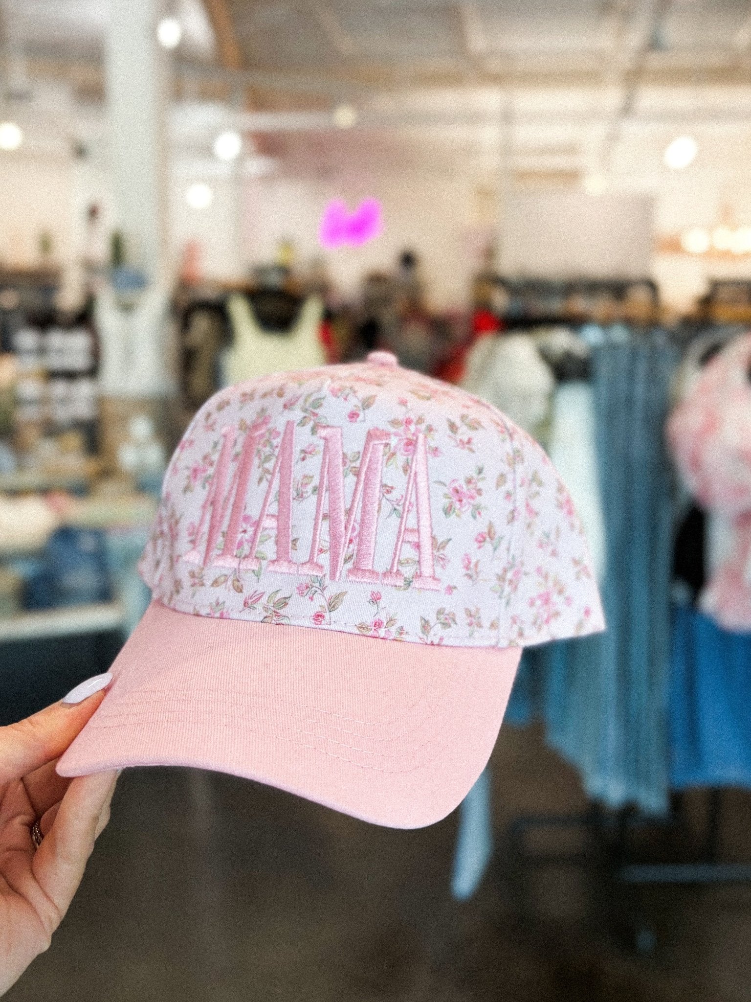 Mama floral hat pink - Trendy Gifts at Lush Fashion Lounge Boutique in Oklahoma City