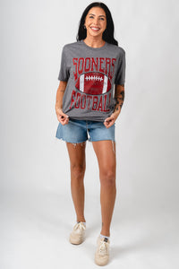 OU OU Sooners football unisex t-shirt grey T-shirt | Lush Fashion Lounge Trendy Oklahoma University Sooners Apparel & Cute Gameday T-Shirts