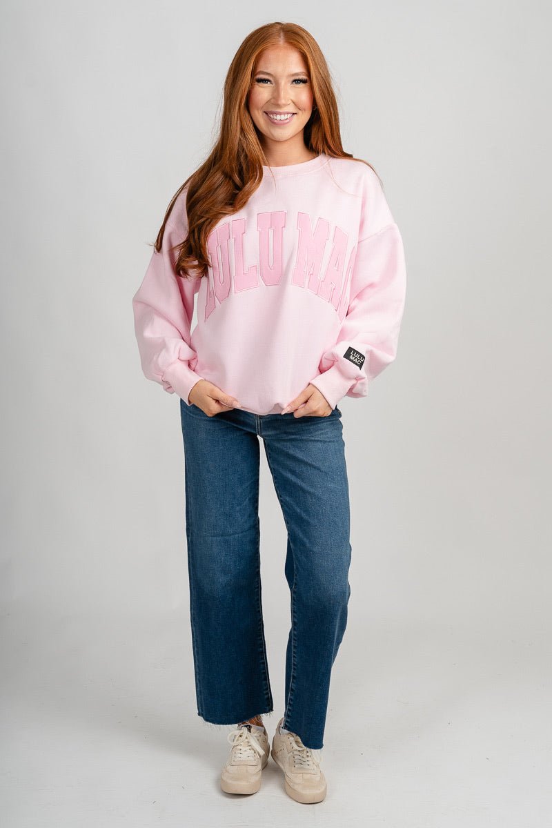 LuLu Mac embroidered sweatshirt pink