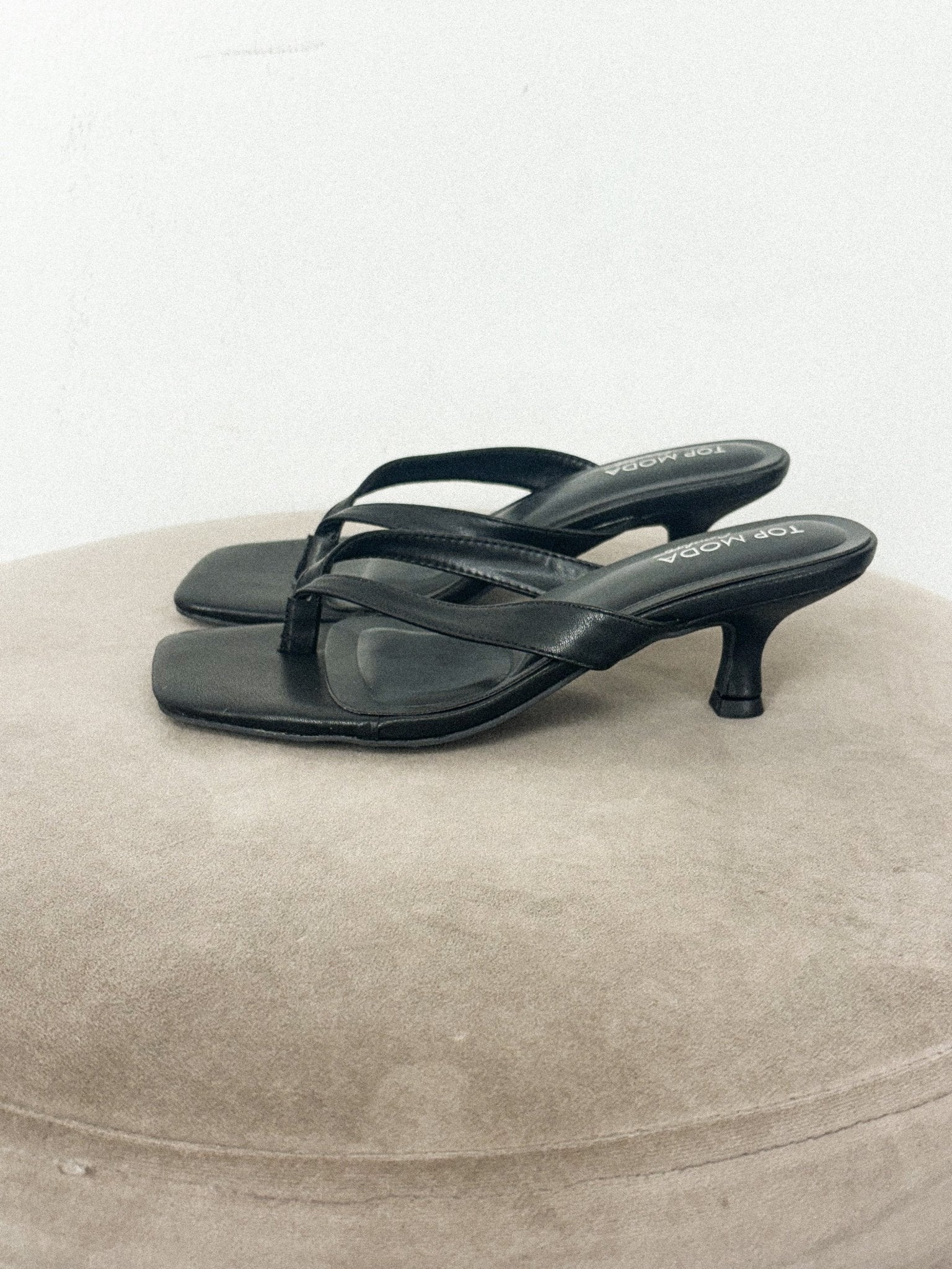 Lettie flip flop kitten heel black - Trendy shoes - Fashion Shoes at Lush Fashion Lounge Boutique in Oklahoma City