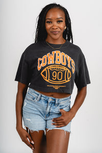 OSU OSU Cowboys campus classic crop t-shirt smoke T-shirt | Lush Fashion Lounge Trendy Oklahoma State Cowboys Apparel & Cute Gameday T-Shirts