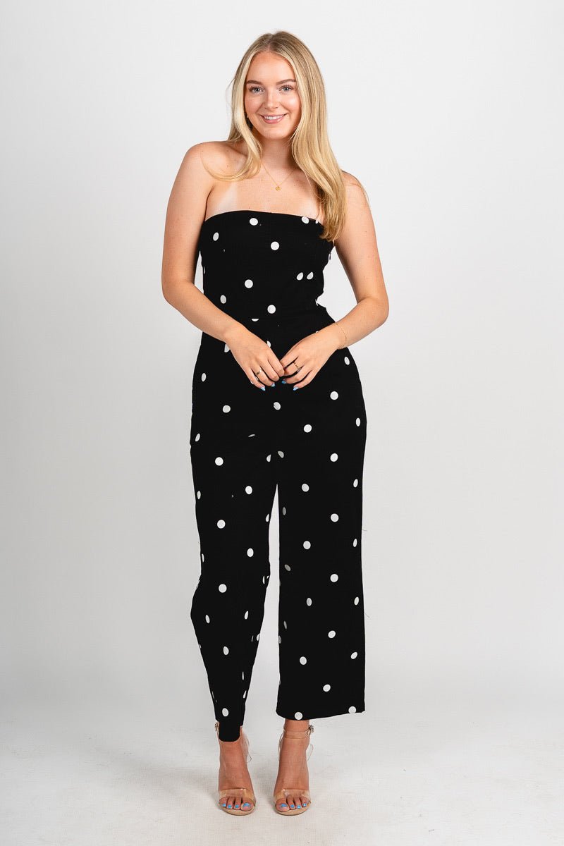 Polka dot jumpsuit Black/cream Black/cream / Large